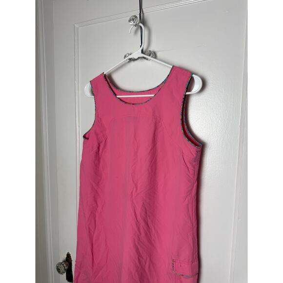 Sahalie Pink Nylon Sleeveless Short Shift Dress Women's Medium Tropical Resort - Picture 2 of 8